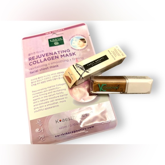 Makeup Bundle Fenty Glow Gloss Bomb, Creamsicle Highlighter, Collagen Mask - Picture 4 of 10